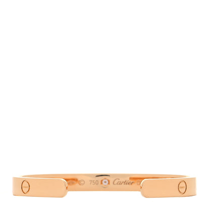 Cartier 18K Yellow Gold 1 Diamond LOVE Cuff Bracelet 17 3 of 5