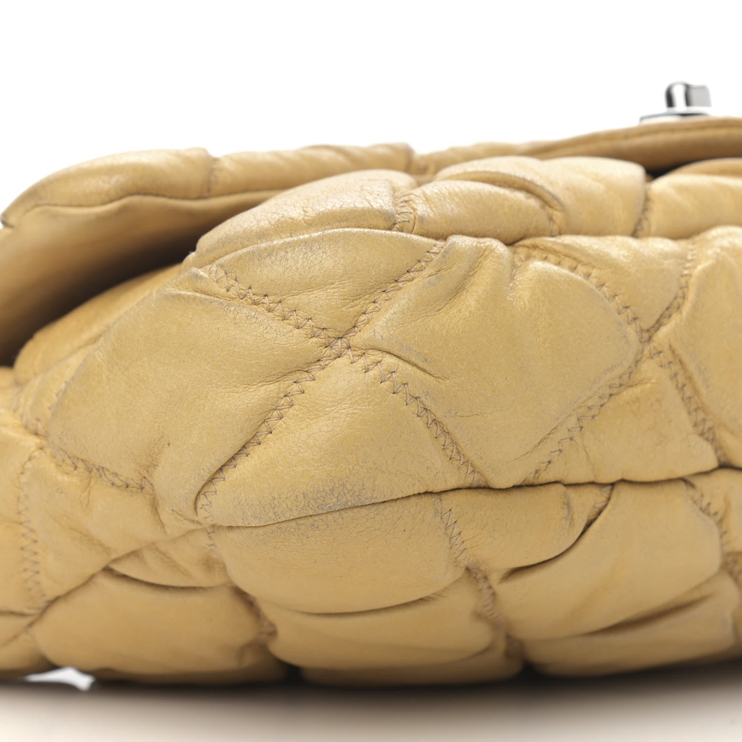 Chanel Calfskin Quilted Medium Bubble Quilt Flap Bag Beige 9 of 15