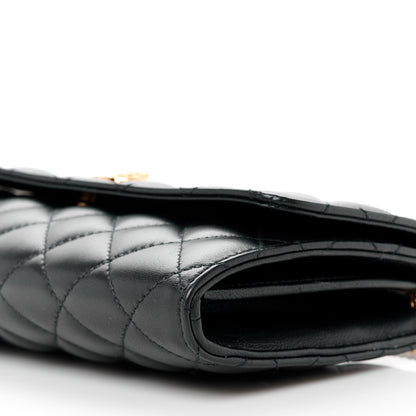 Versace Lambskin Quilted Medusa Wallet On Chain Crossbody Black 10 of 10