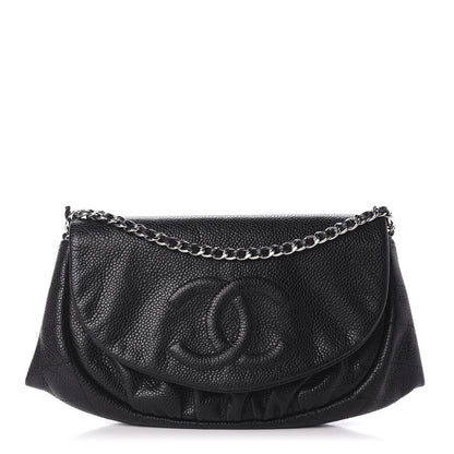 Chanel Caviar Half Moon Wallet On Chain WOC Black 1 of 11