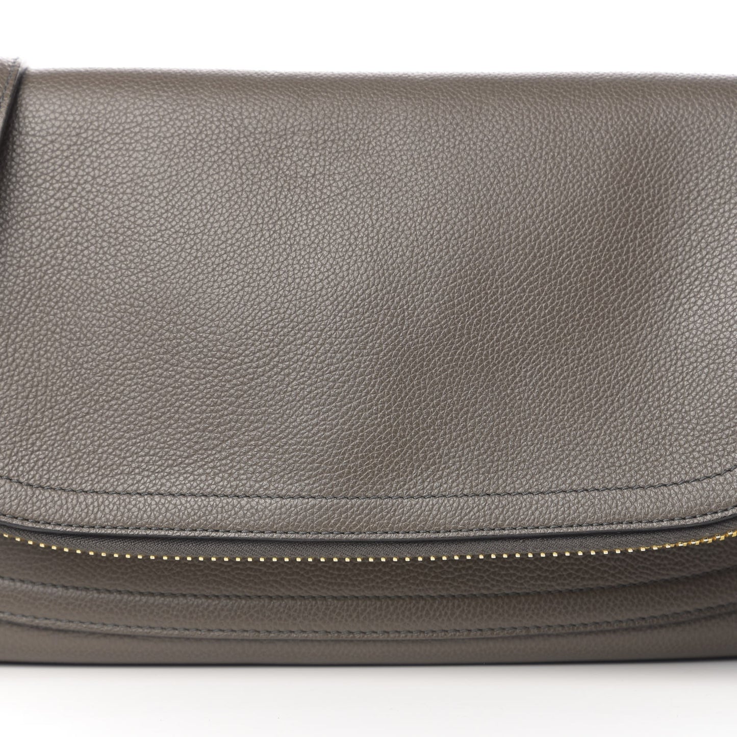 Pebbled Calfskin Jennifer East West Crossbody Bag Graphite