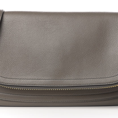 Tom Ford Pebbled Calfskin Jennifer East West Crossbody Bag Graphite 12 of 12