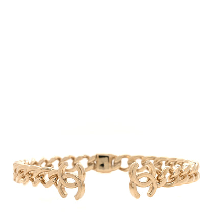 Chanel Metal CC Chain Link Choker Necklace S Gold 1 of 5