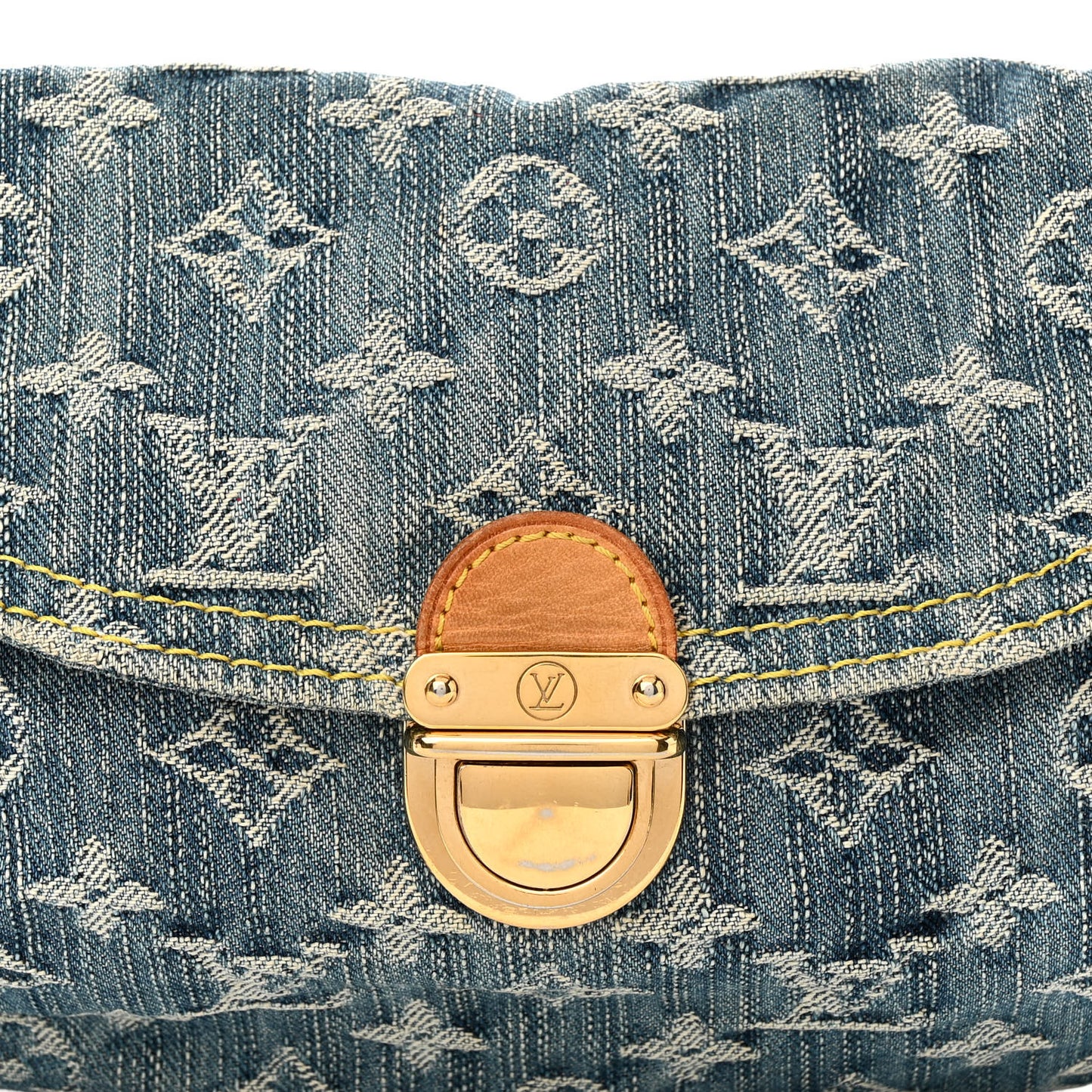 Monogram Denim Mini Pleaty Blue