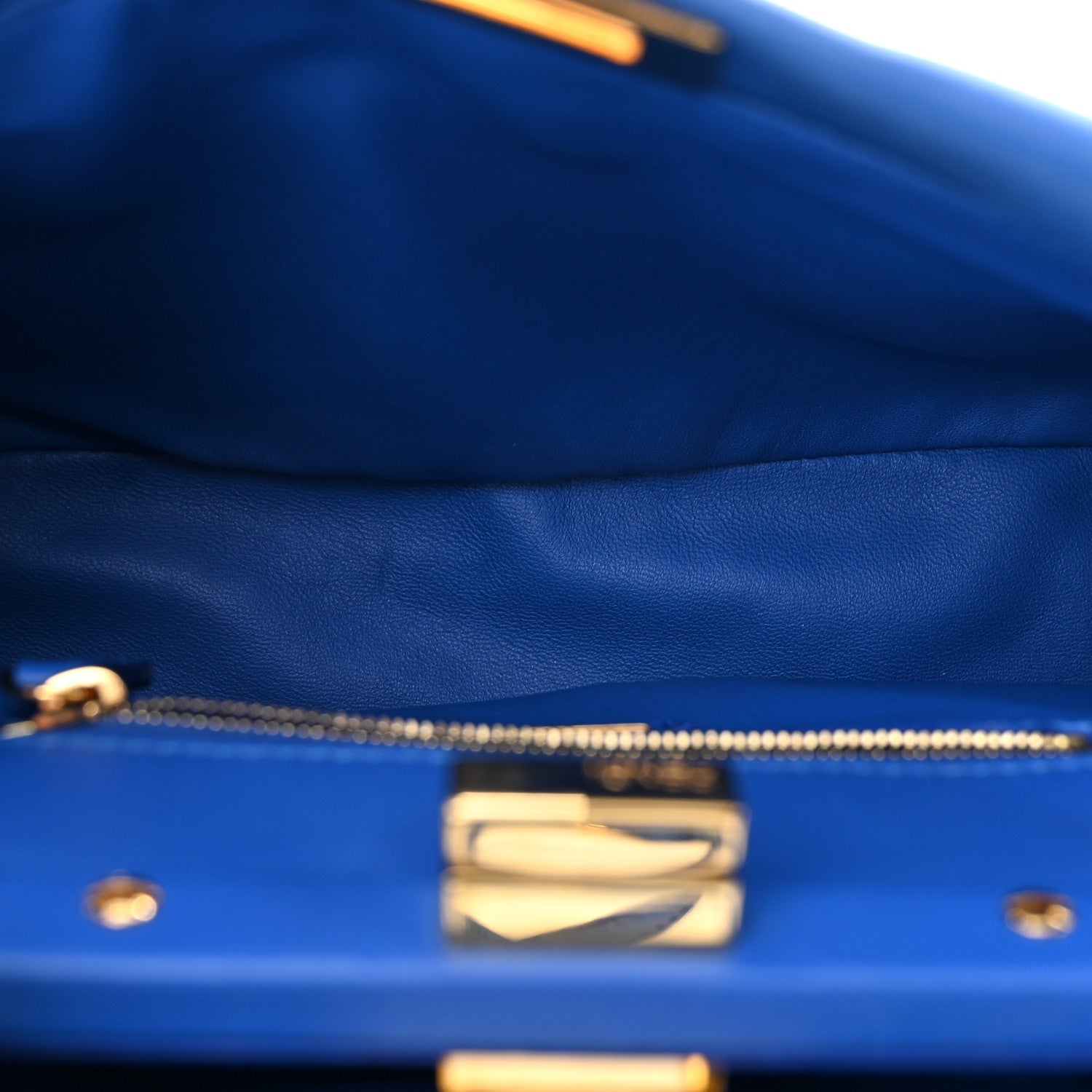Fendi Nappa Mini Peekaboo Iconic Satchel Bleuette 5 of 12