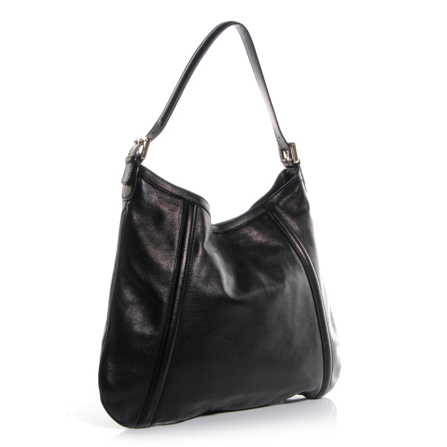 Leather GG Britt Hobo Black