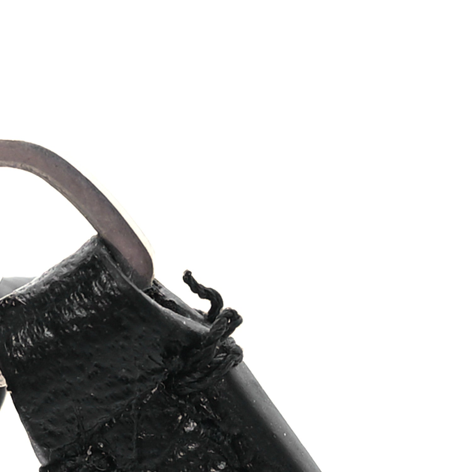 Balenciaga Grained Calfskin Miami Logo Cash Coin Card Holder On Keychain Black 9 of 9