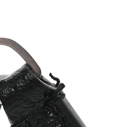 Balenciaga Grained Calfskin Miami Logo Cash Coin Card Holder On Keychain Black 9 of 9