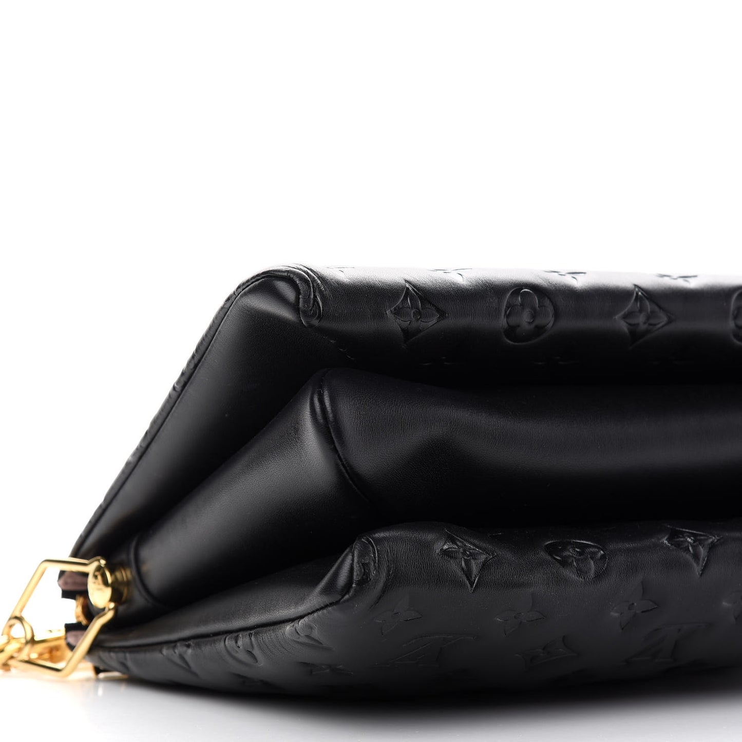 Lambskin Embossed Monogram Coussin PM Black