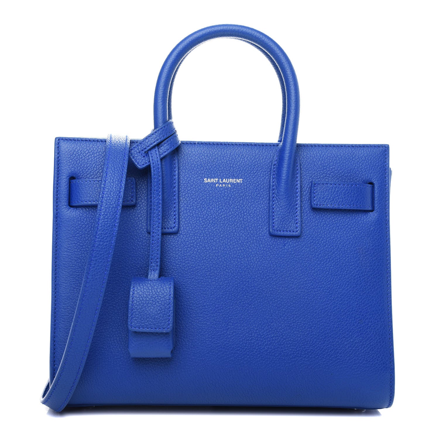 Saint Laurent Grained Calfskin Nano Sac De Jour Royal Blue 1 of 9