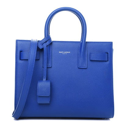 Saint Laurent Grained Calfskin Nano Sac De Jour Royal Blue 1 of 9