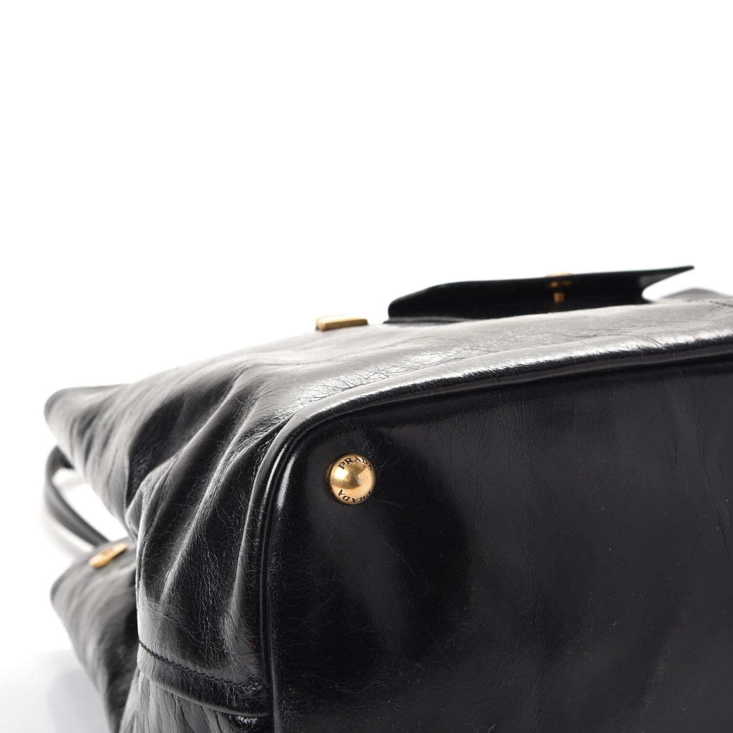 Prada Vitello Shine Tote Nero Black 9 of 15