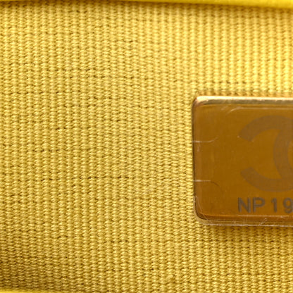 Chanel Lambskin Metal Quilted Mini Top Handle Square Flap Yellow 7 of 10