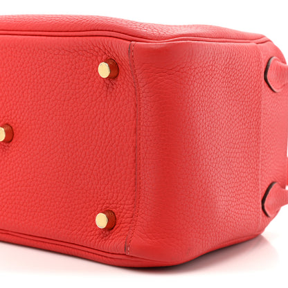 Hermes Taurillon Clemence Lindy 26 Rouge Tomate 7 of 16