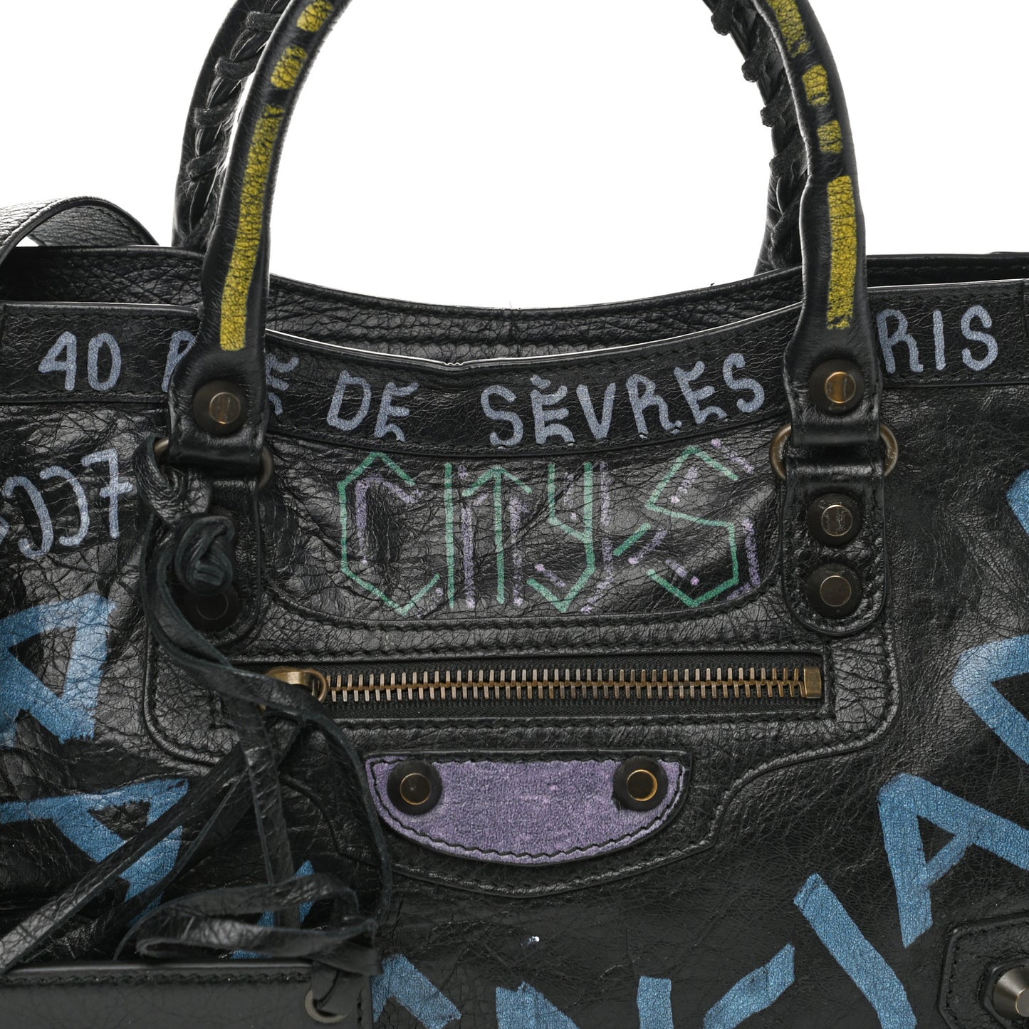 Agneau Graffiti All Over Classic Hardware S City Black Multicolor