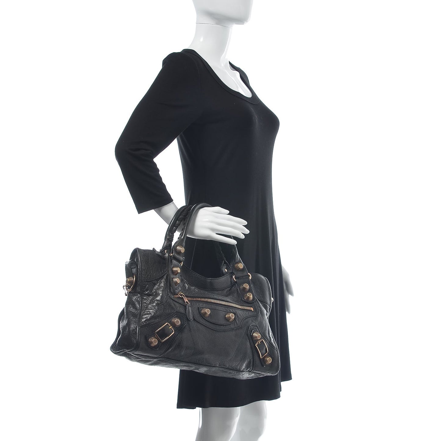 Agneau Giant 21 Rose Gold Hardware City Black