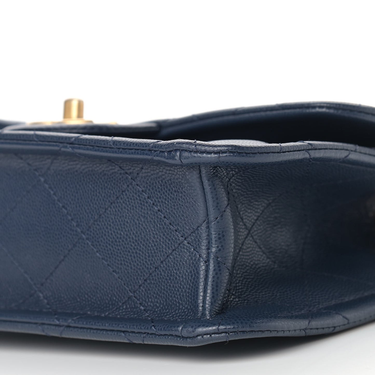Caviar Quilted Medium Sweet Classic Flap Navy Blue