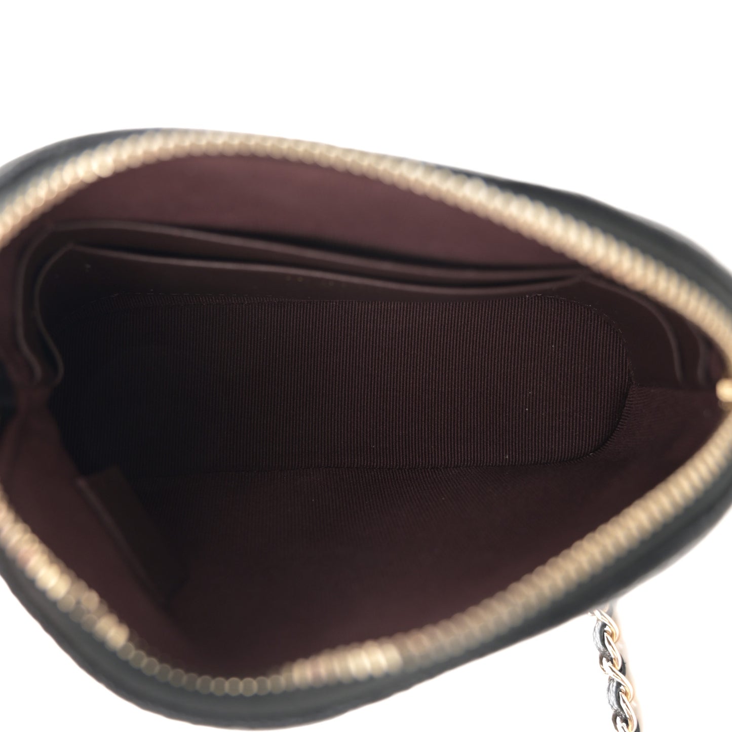 Caviar Quilted Classic Clutch with Chain Black