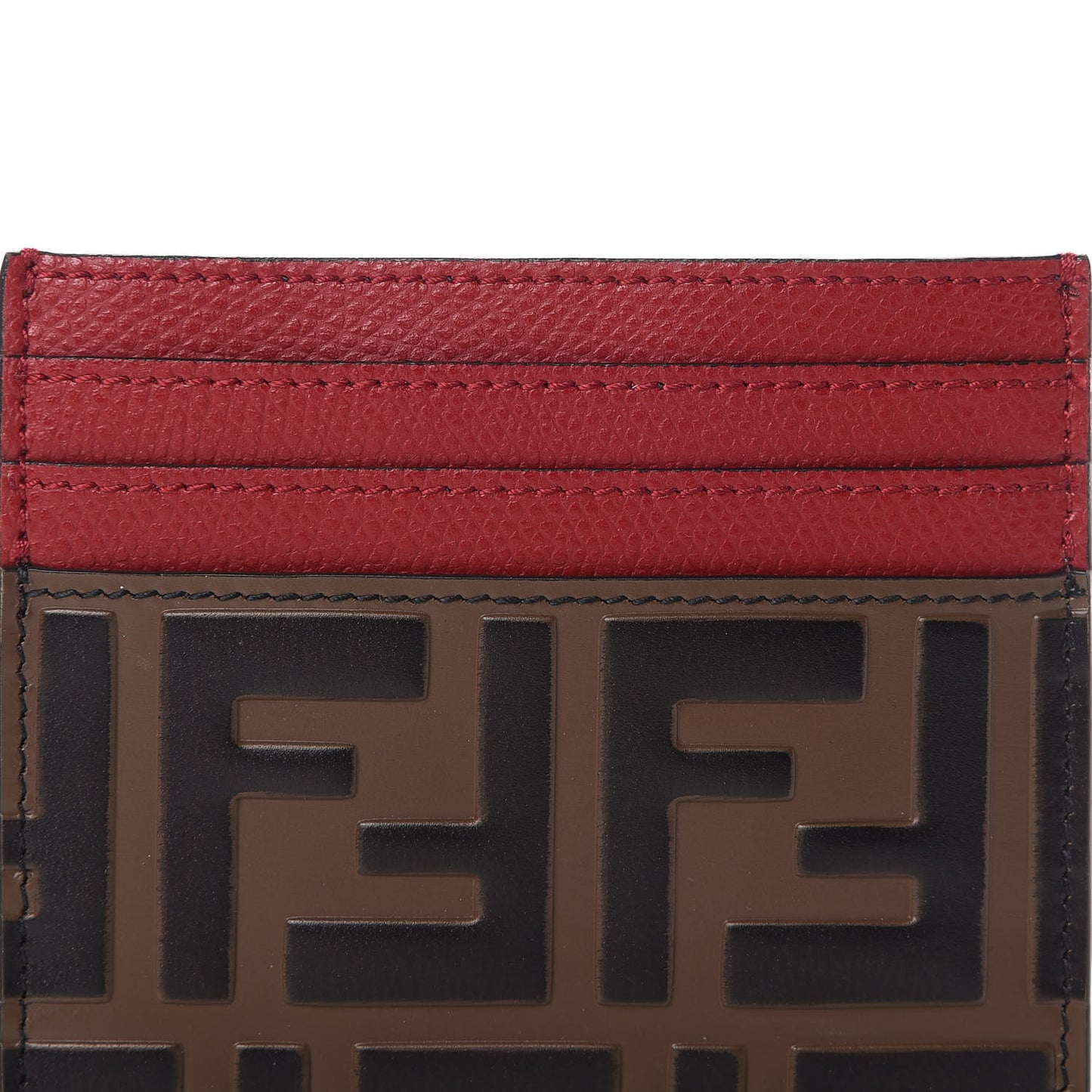 Vitello Cruise Bi-Color FF 1974 Embossed Card Holder Maya Black Fragola