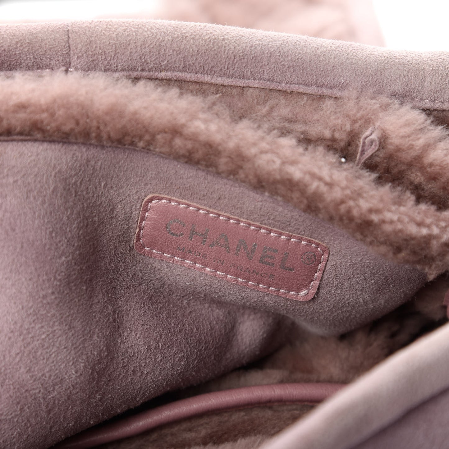 Shearling Quilted Mademoiselle Flap Pink