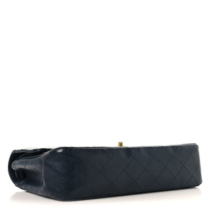 Chanel Caviar Quilted Small Double Flap Navy 4 of 10