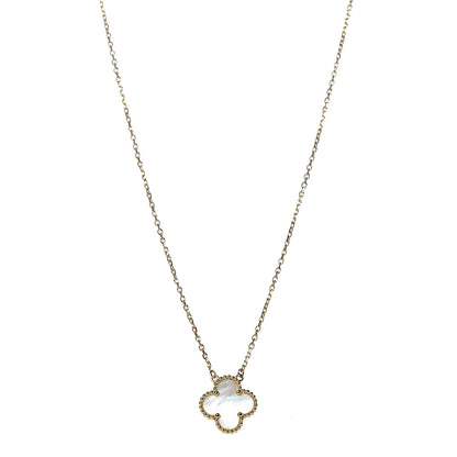 Van Cleef & Arpels 18K Yellow Gold Mother of Pearl Vintage Alhambra Pendant Necklace 1 of 8