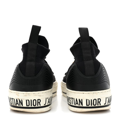 Christian Dior Technical Knit Calfskin Womens Walk'N'Dior High Top Sneakers 38.5 Black 5 of 12