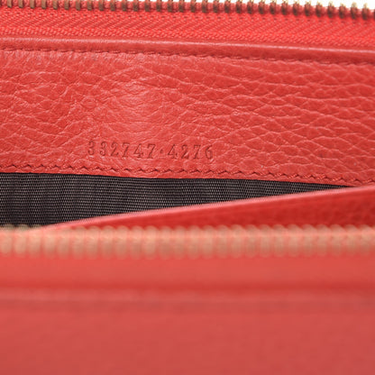 Gucci Pebbled Calfskin Donna Long Wallet Red 8 of 28