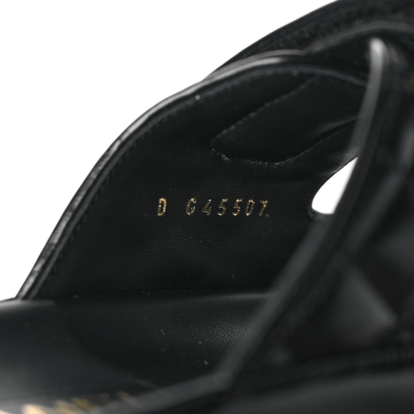 Lambskin Quilted Velcro Dad Chain CC Slide Sandals 40 Black