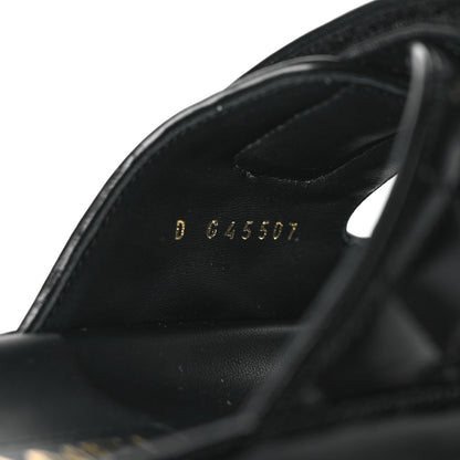 Chanel Lambskin Quilted Velcro Dad Chain CC Slide Sandals 40 Black 8 of 9