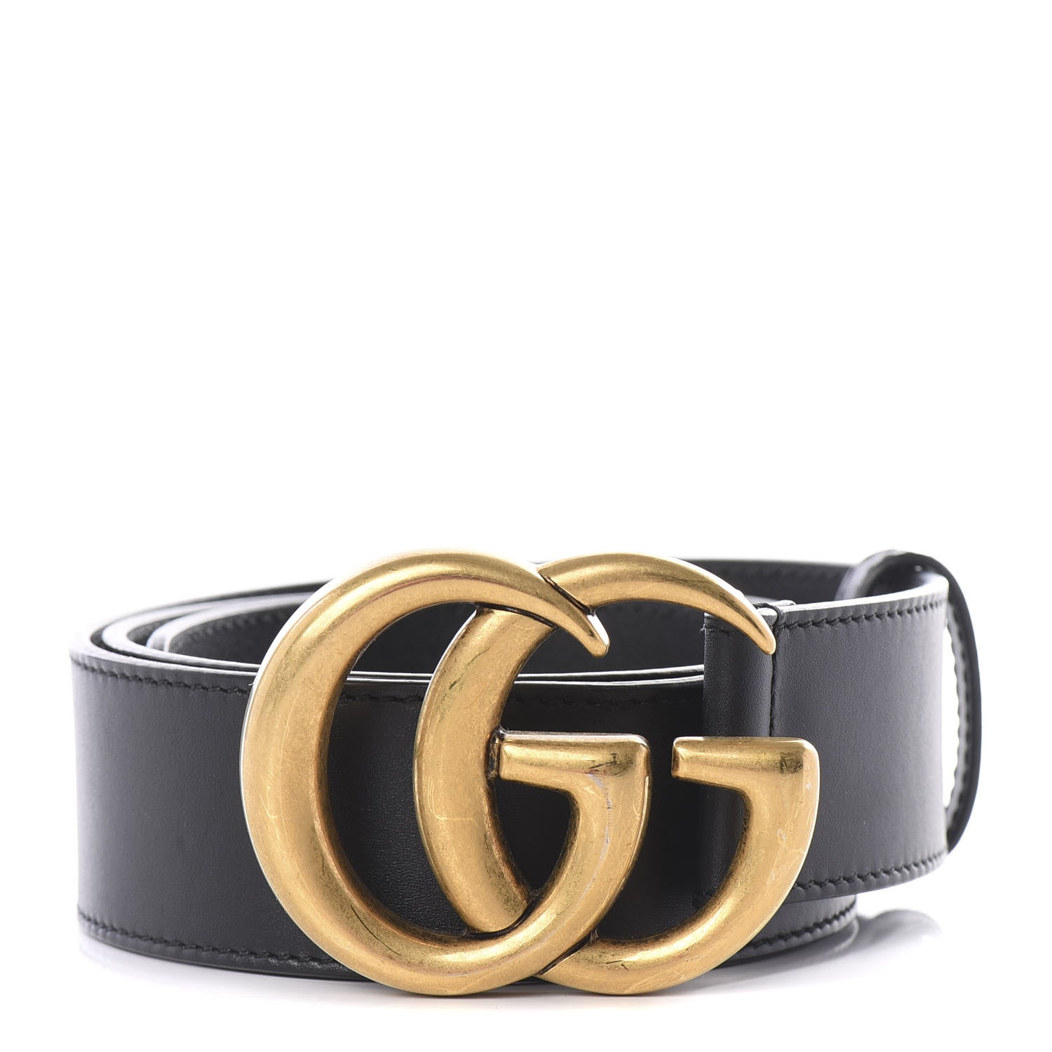 Gucci Calfskin Double G 40mm Belt 75 30 Black 1 of 6