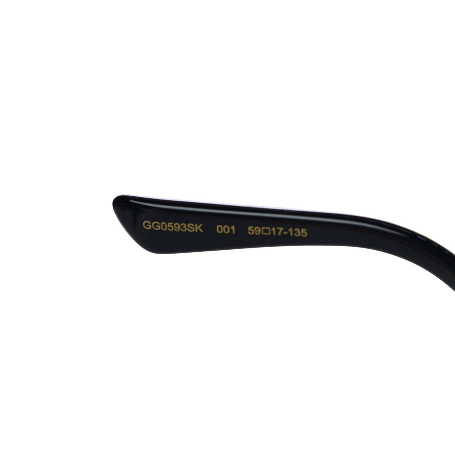 Gucci Metal Square Frame GG0593SK Sunglasses Gold Black 7 of 8