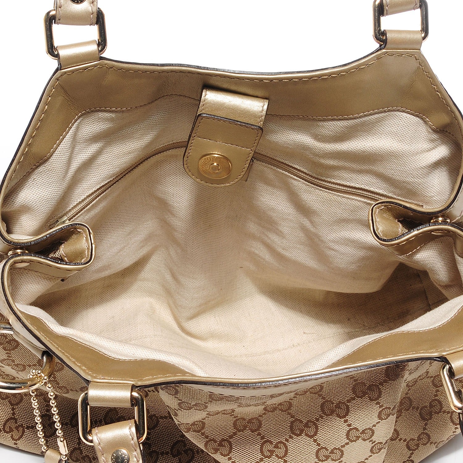 Gucci Monogram Medium Sukey Tote Champagne 9 of 9