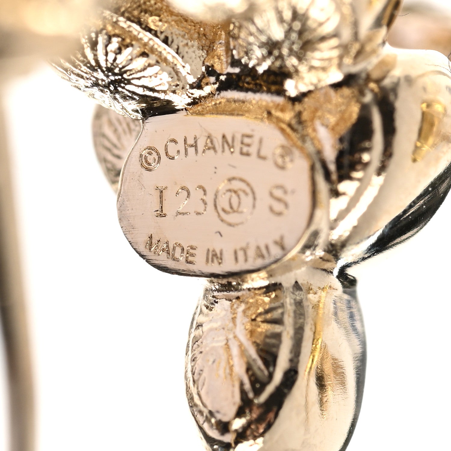 Chanel Crystal Sparkling Wheat CC Long Drop Earrings Gold 4 of 5