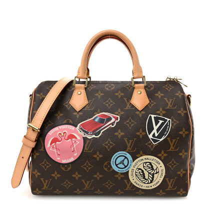 Louis Vuitton Monogram Patches Speedy Bandouliere 30 1 of 10