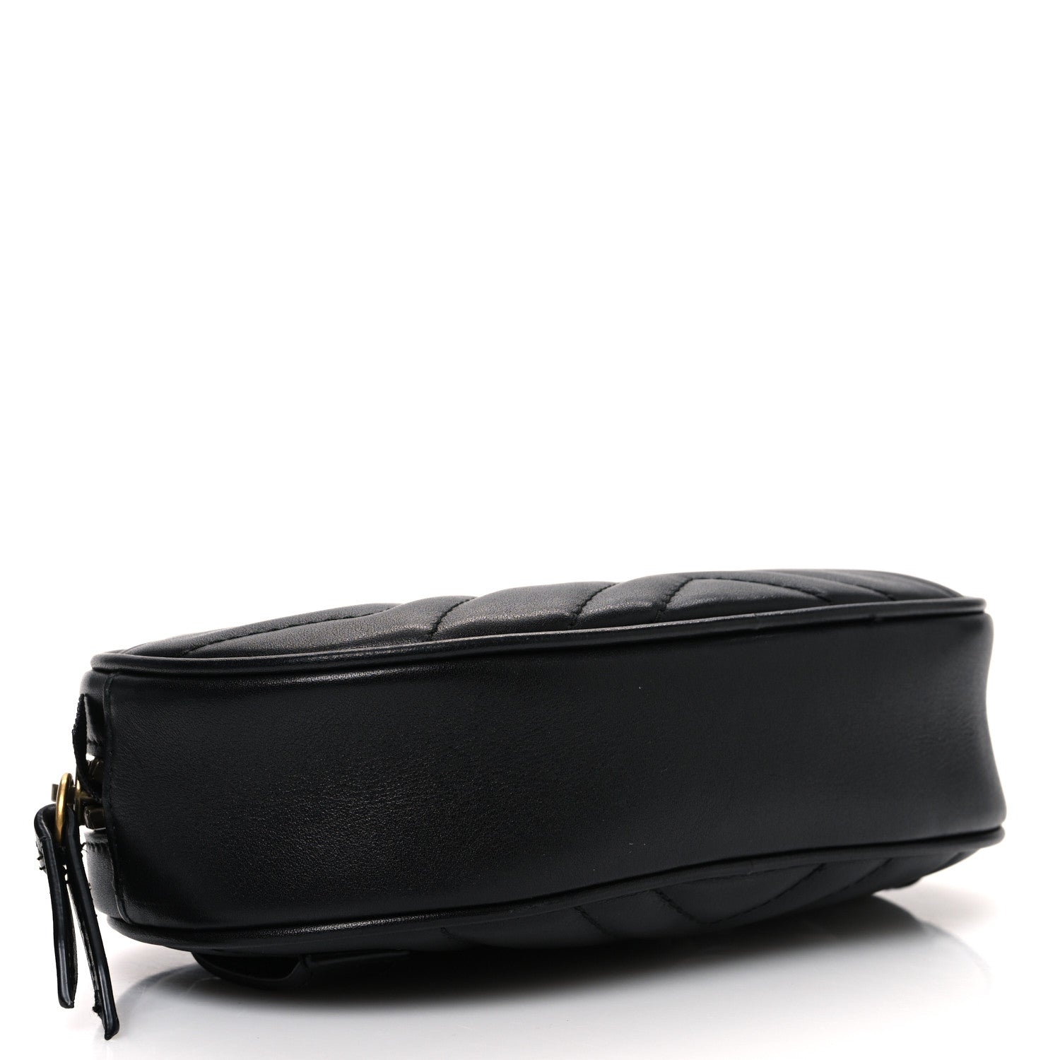 Gucci Calfskin Matelasse GG Marmont Belt Bag 75 30 Black 4 of 10