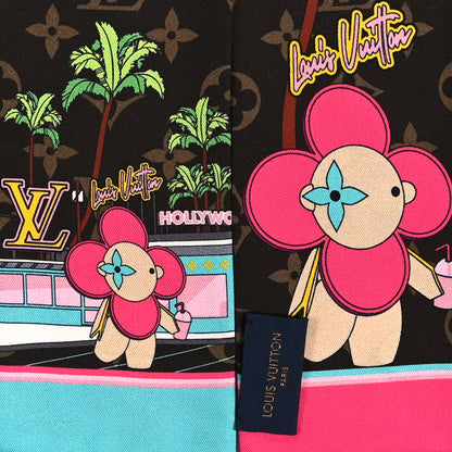 Louis Vuitton Silk Monogram 2021 Hollywood Christmas Animation Bandeau Marron 3 of 4
