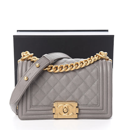 Chanel Caviar Quilted Small Boy Flap Grey 11 of 11