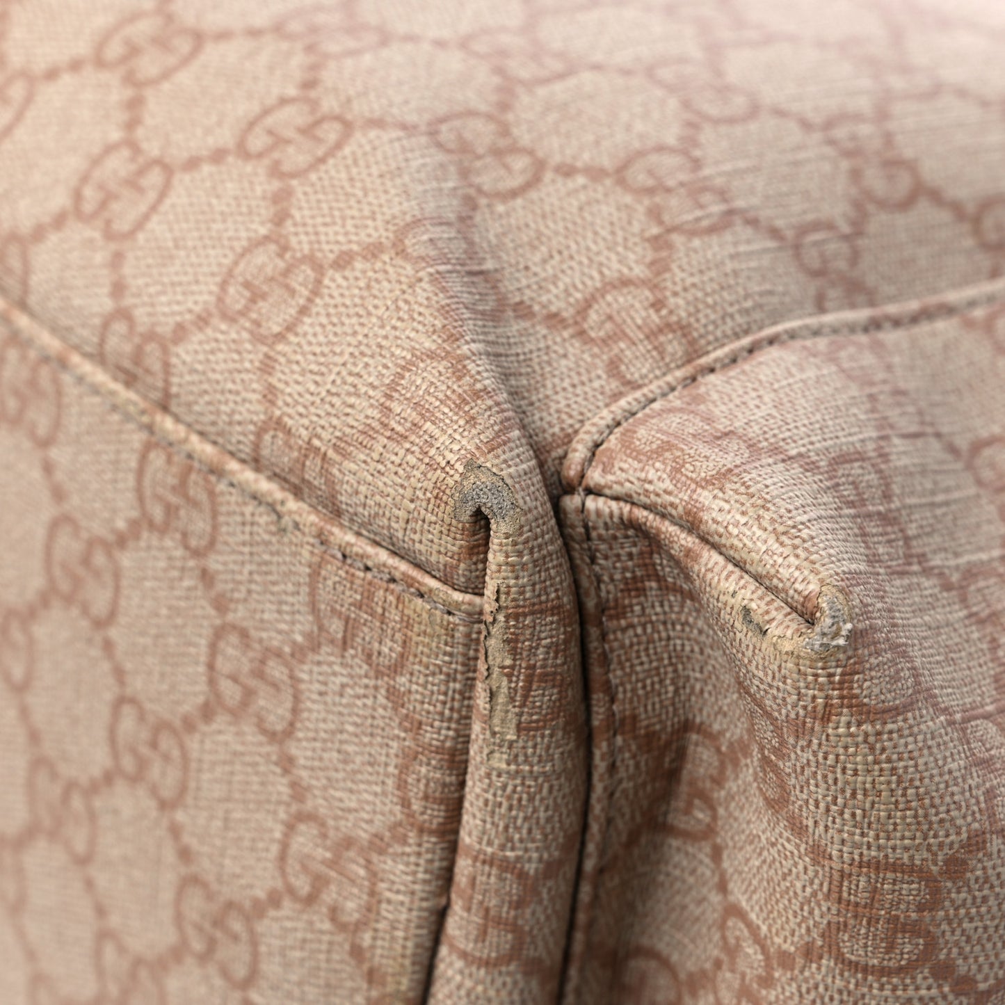 GG Supreme Monogram Messenger Diaper Bag Beige