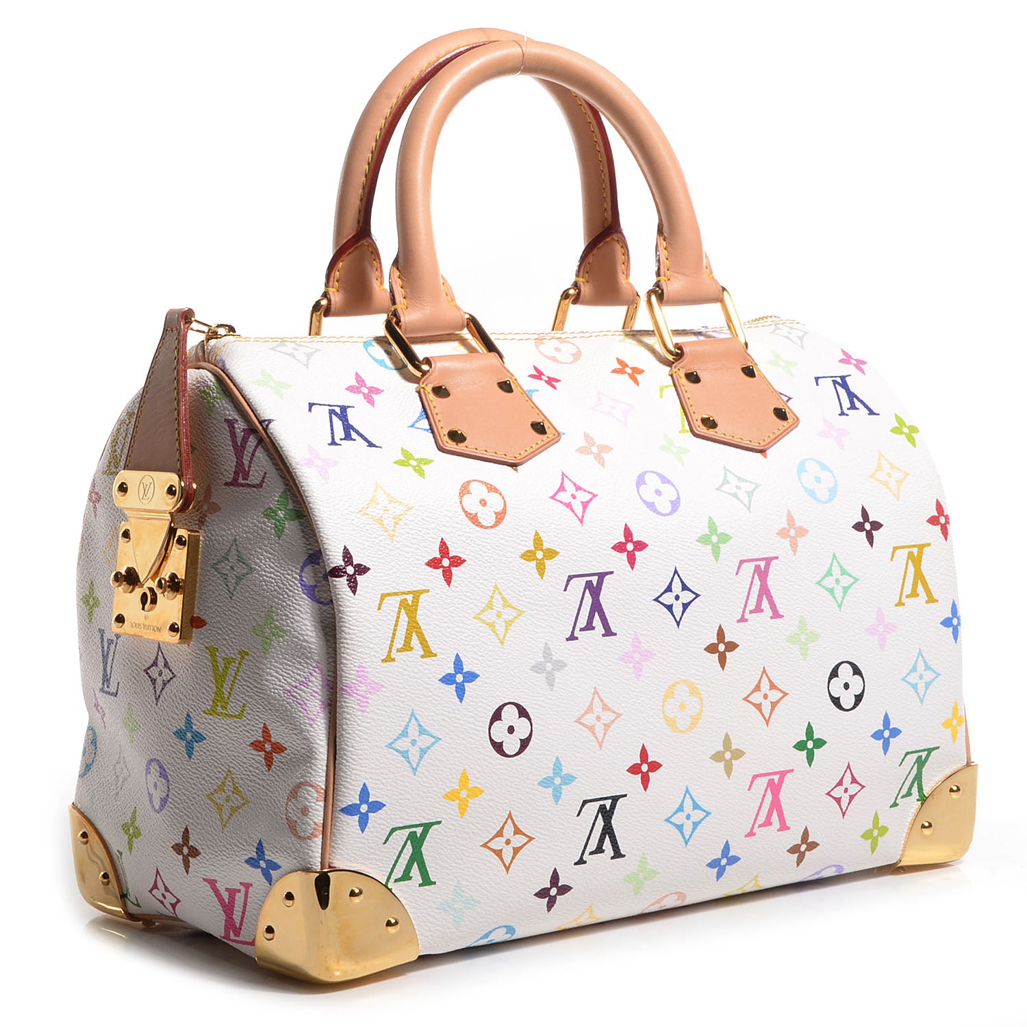 Louis Vuitton Monogram Multicolor Speedy 30 White 3 of 7