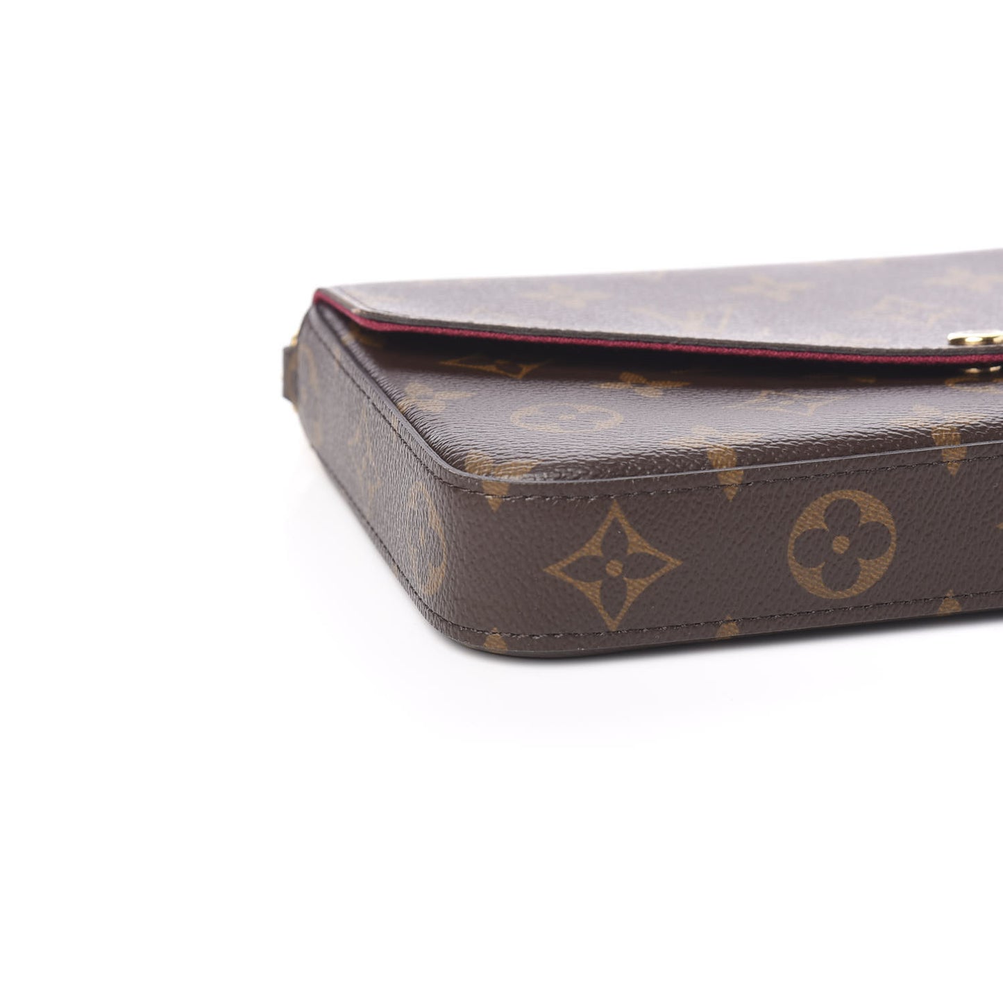 Monogram Pochette Felicie Chain Wallet Fuchsia