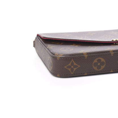 Louis Vuitton Monogram Pochette Felicie Chain Wallet Fuchsia 6 of 8