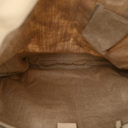 Gucci Lizard Canvas Embroidered Peggy Bamboo Top Handle Hobo White Pink 5 of 11