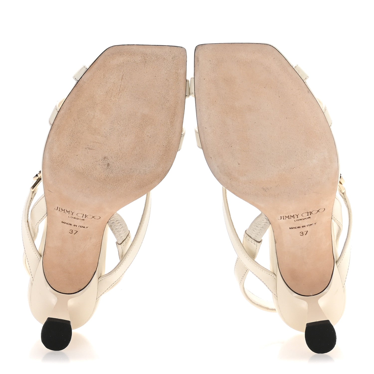Jimmy Choo Nappa Jess 65 Sandals 37 White 1799747 – FASHIONPHILE