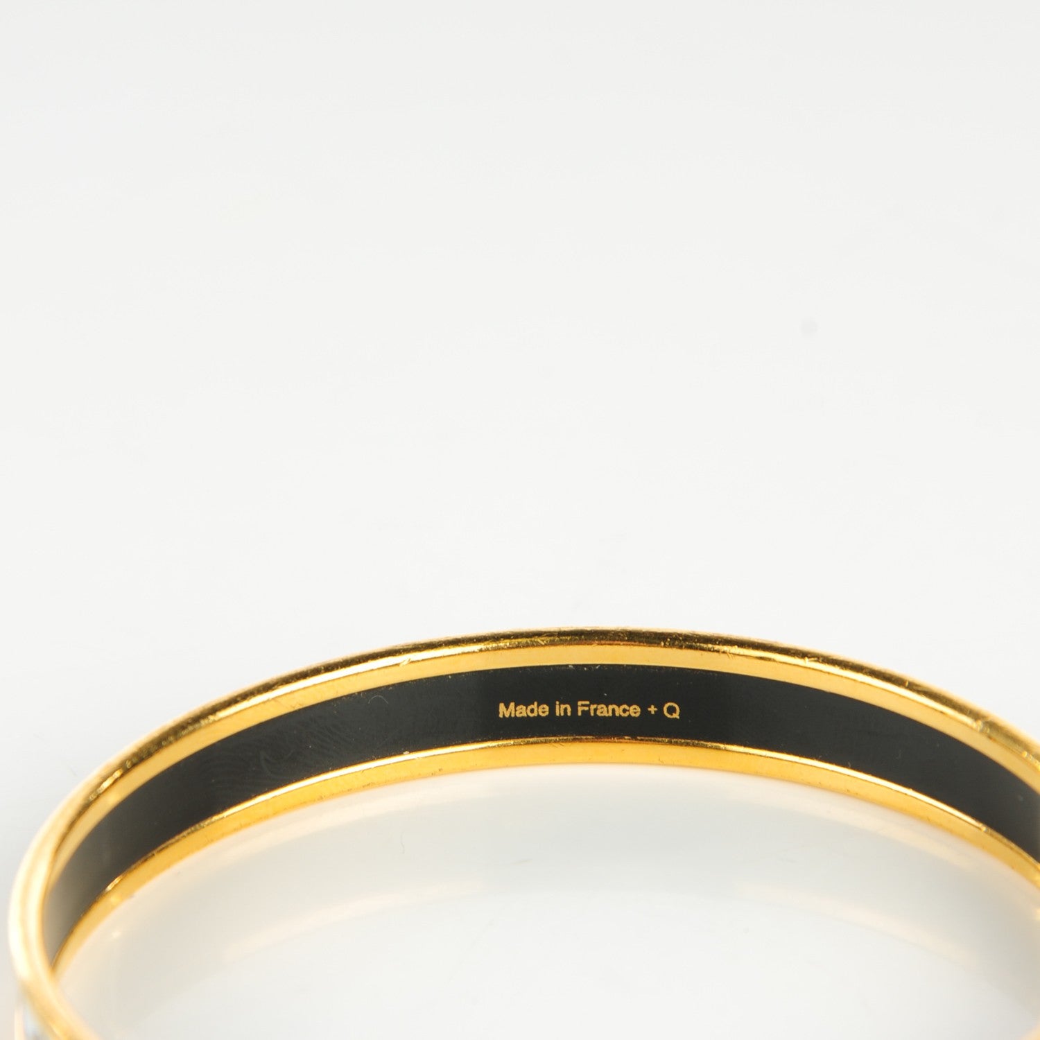 Hermes Enamel Printed Narrow Grand Apparat Bracelet 65 Blanc 5 of 5