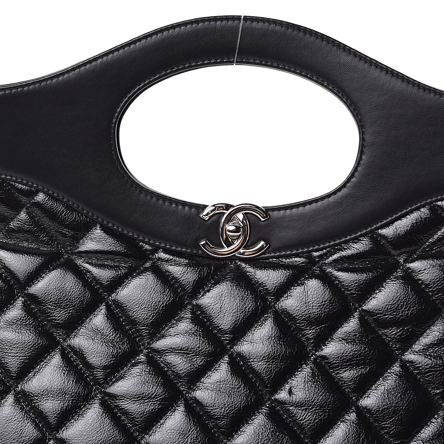 Chanel Aged Calfskin Quilted Large 31 Shopping Bag Black 11 of 11