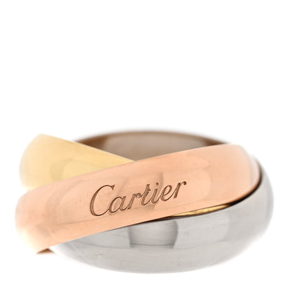 Cartier 18K Pink Yellow White Gold Extra Large Trinity Ring 51 5.75 1 of 7