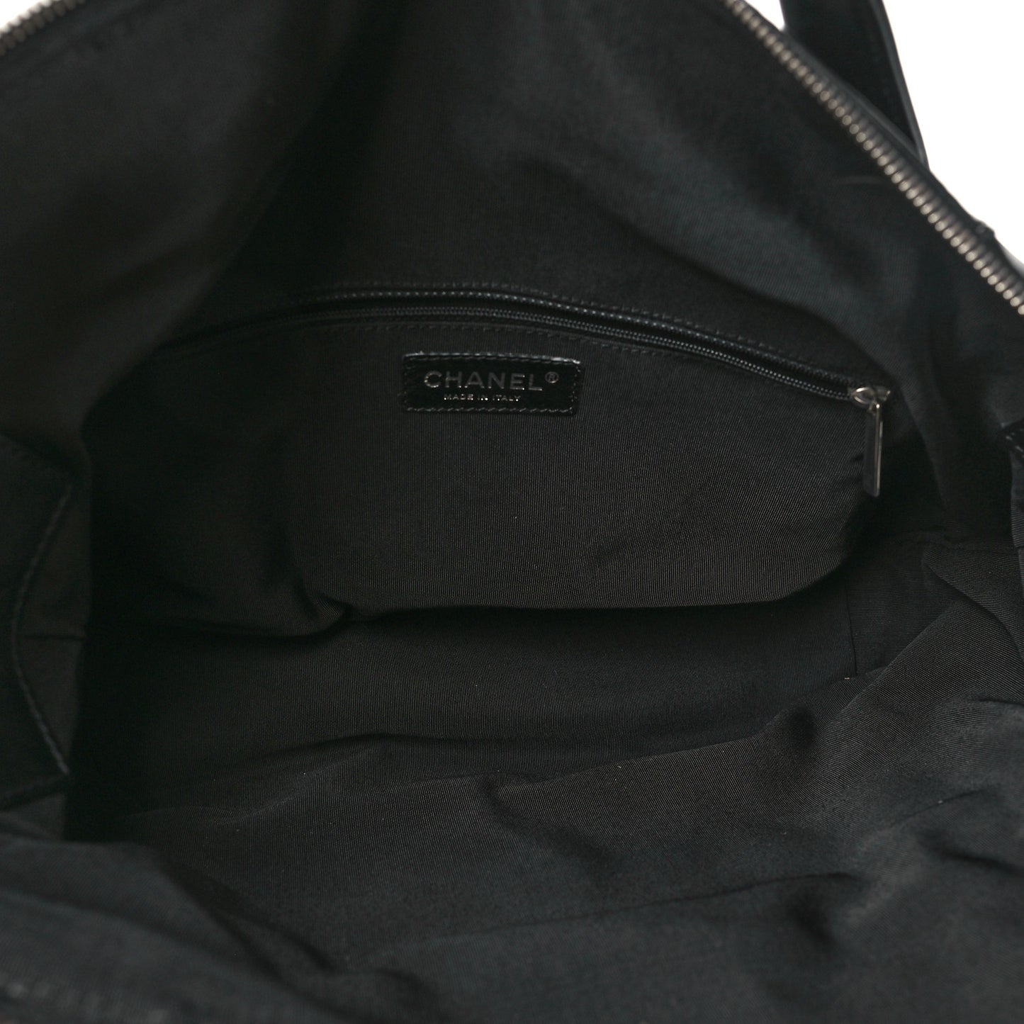 Calfskin Chevron CC All Day Tote Black