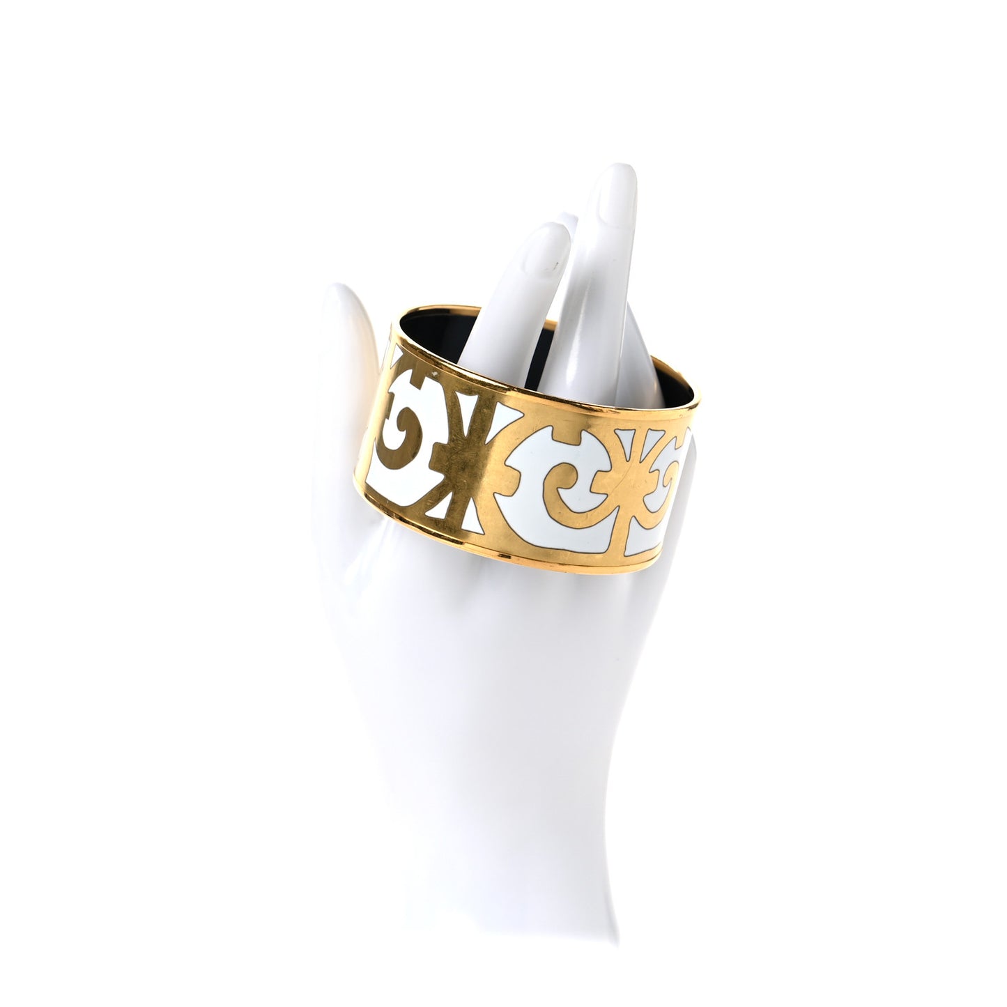 Enamel Printed Extra Wide Balcons du Guadalquivir Bracelet 65 Gold