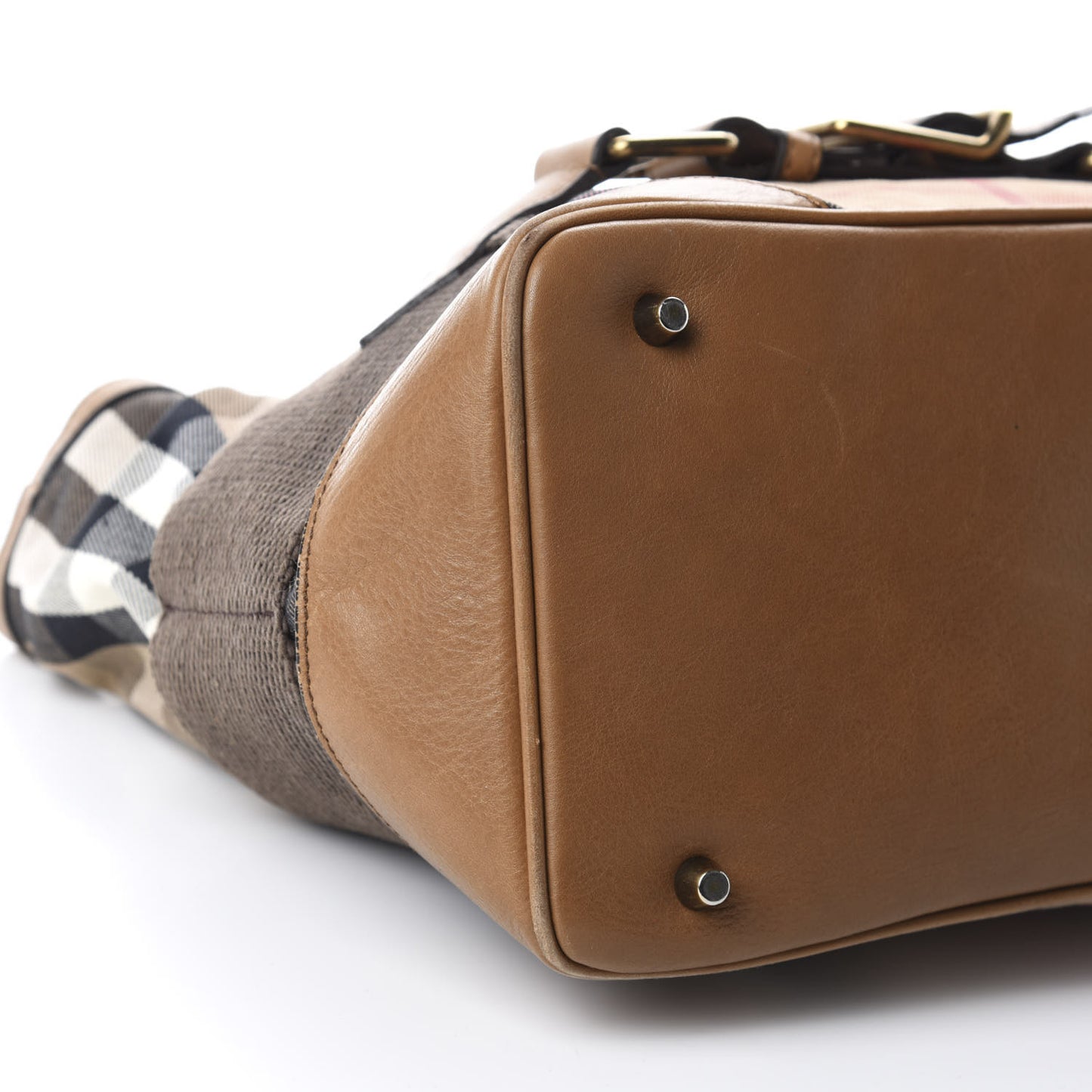 Calfskin House Check Medium Brecon Tote Tan